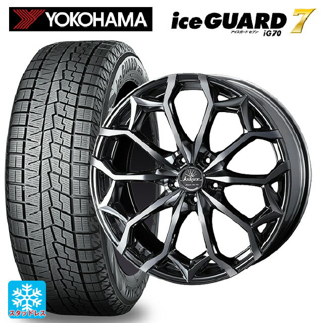 225/40R19 93Q ヨコハマ アイスガード7(IG70) # ウェッズ クレンツェ ジルドーン384エボ SBCポリッシュ 19-8J 国産車用 スタッドレスタイヤホイール4本セット