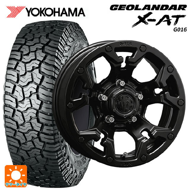 スズキ ジムニーシエラ(74系)用 235/70R16 104/101Q ヨコハマ ジオランダー X-AT G016 ブラックレター 正規品 # クリムソン MG ゴーレム マットブラック 新品サマータイヤホイール 4本セット