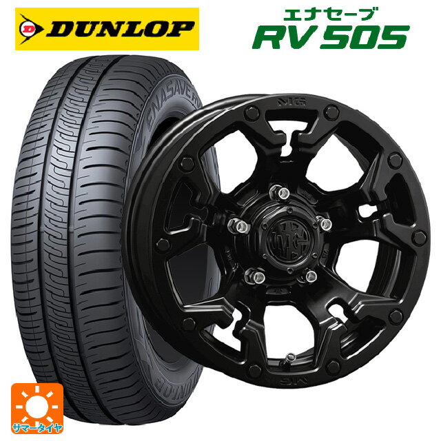 【6/20限定 全品P5倍＆クーポン】215/65R16 98H ダンロップ エナセーブ RV505 # クリムソン MG ゴーレム マットブラック 16-7J 国産車用 サマータイヤホイール4本セット