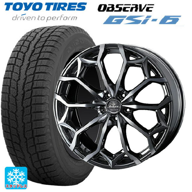 【4/28〜5/1 全品ポイント5倍】ミツビシ デリカD5(3DA系)用 225/55R18 98Q トーヨー オブザーブ GSI-6 ウェッズ クレンツェ ジルドーン384エボ SBCポリッシュ 新品スタッドレスタイヤホイール 4本セット