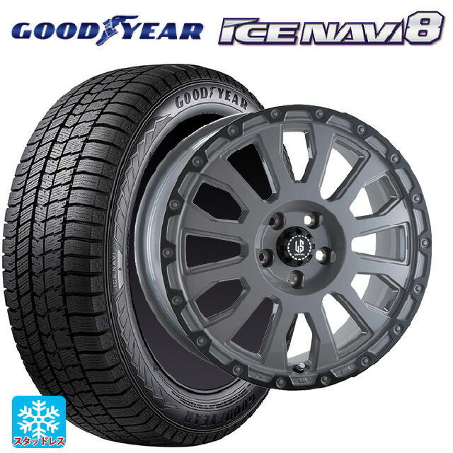 【6/15〜16限定 全品P5倍＆クーポン】ミツビシ デリカD5(3DA系)用 2024年製 225/55R18 98Q グッドイヤー アイスナビ8 # 阿部商会 ラ・ストラーダ アベンチュラ SGAR 新品スタッドレスタイヤホイール 4本セット