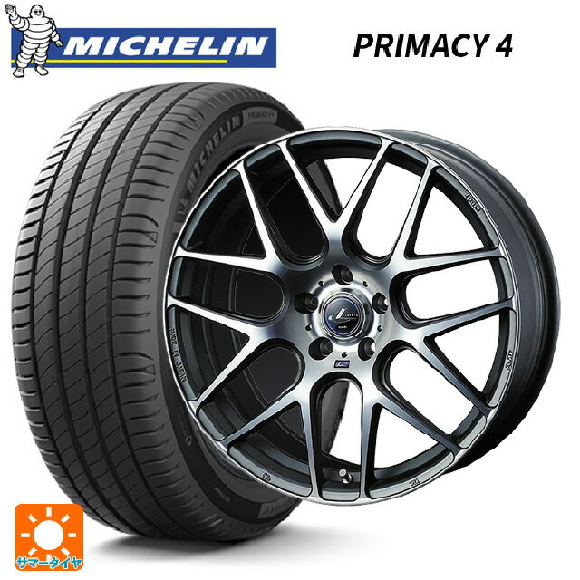 【6/11 1:59迄 全品ポイント5倍】215/45R17 87W ミシュラン 正規品 プライマシー4 ウェッズ レオニス ナヴィア06 MGMC 17-7J 国産車用 サマータイヤホイール4本セット