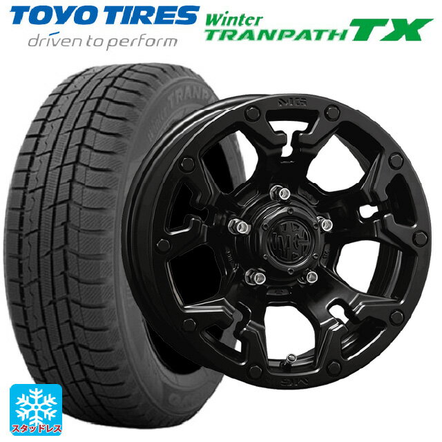 【9/3 20時〜 全品P5倍＆クーポン】205/55R16 91Q トーヨー ウインタートランパス TX クリムソン MG ゴーレム マットブラック 16-7J 国産車用 スタッドレスタイヤホイール4本セット