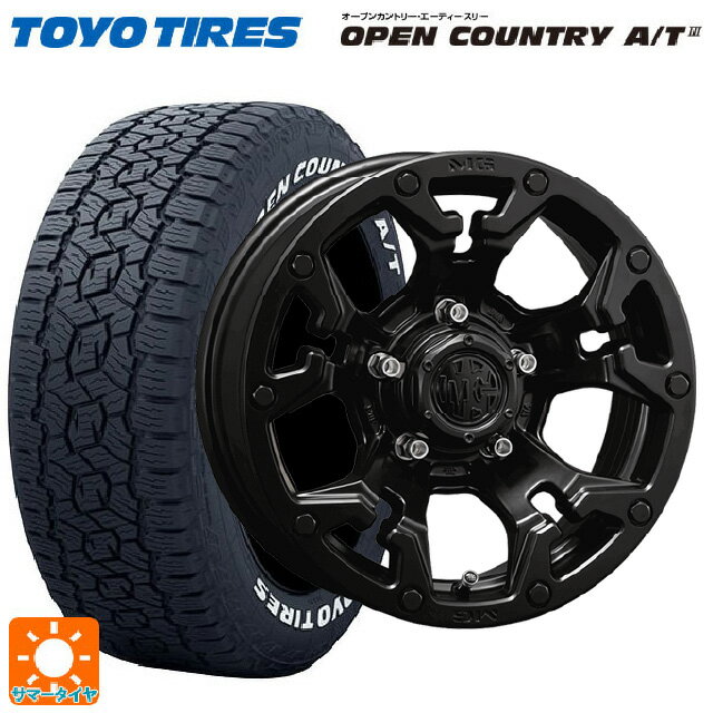 215/70R16 100T トーヨー オープンカントリー AT3 ホワイトレター クリムソン MG ゴーレム マットブラック 16-7J 国産車用 サマータイヤホイール4本セット