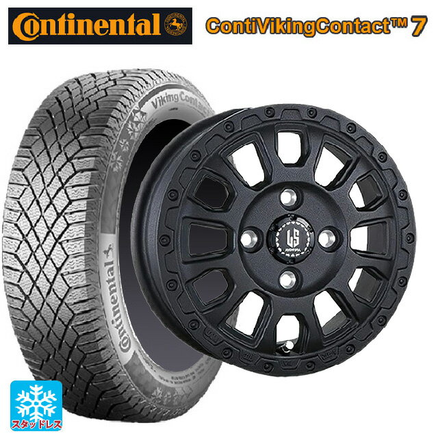 【6/15〜16限定 全品P5倍＆クーポン】155/65R14 75T コンチネンタル コンチバイキングコンタクト7 正規品 阿部商会 ラ・ストラーダ アベンチュラ WB 14-4.5J 国産車用 スタッドレスタイヤホイール4本セット