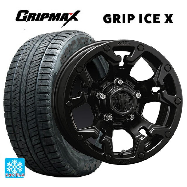 2025年製 205/60R16 96T XL グリップマックス グリップアイスX ブラックレター # クリムソン MG ゴーレム マットブラック 16-7J 国産車用 スタッドレスタイヤホイール4本セット