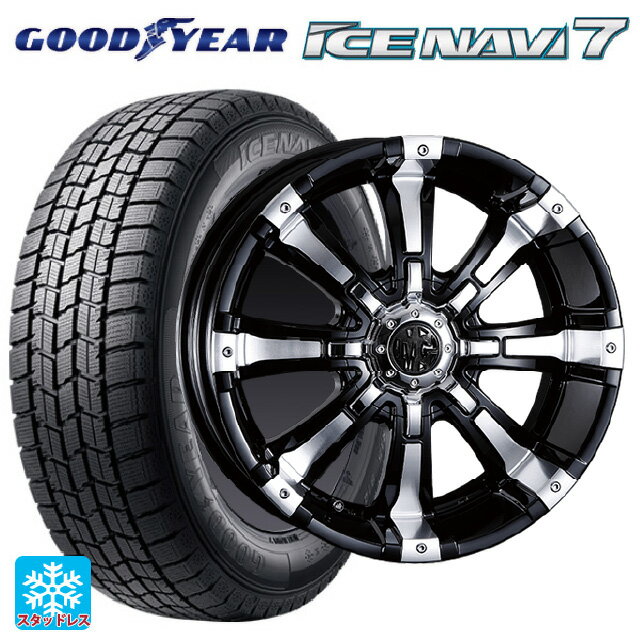 2025年製 215/50R17 91Q グッドイヤー アイスナビ7(数量限定) # クリムソン MG ビースト ブラックポリッシュ 17-7J 国産車用 スタッドレスタイヤホイール4本セット