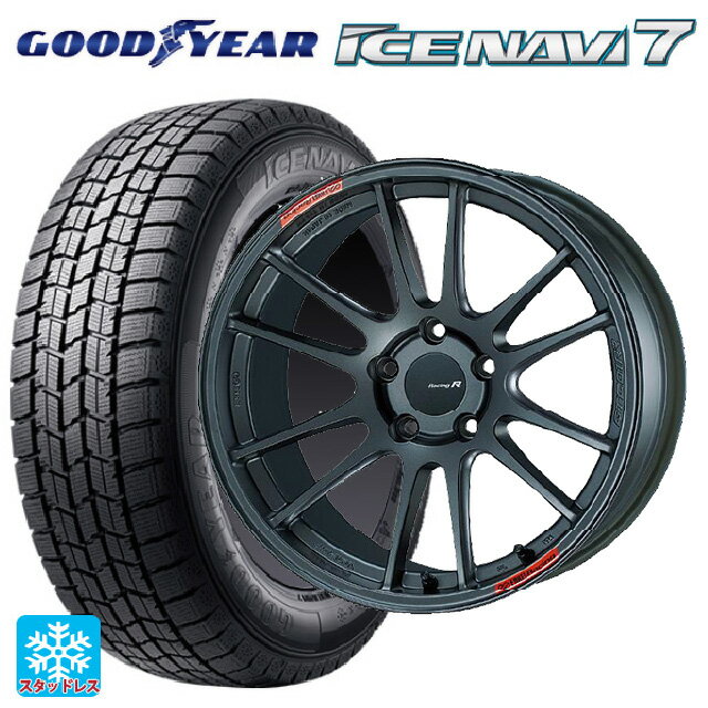 225/45R18 91Q グッドイヤー アイスナビ7(数量限定) # エンケイ レーシングレボリューション GTC01RR マットダークガンメタリック 18-7.5J 国産車用 スタッドレスタイヤホイール4本セット