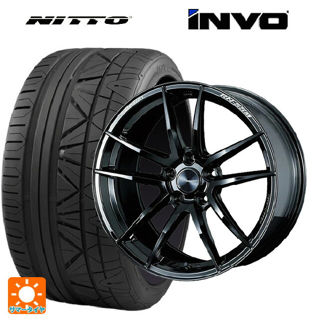 225/40R19 93Y XL ニットー INVO ウェッズ ウェッズスポーツ RN55M Gloss Black 19-8J 国産車用 サマータイヤホイール4本セット
