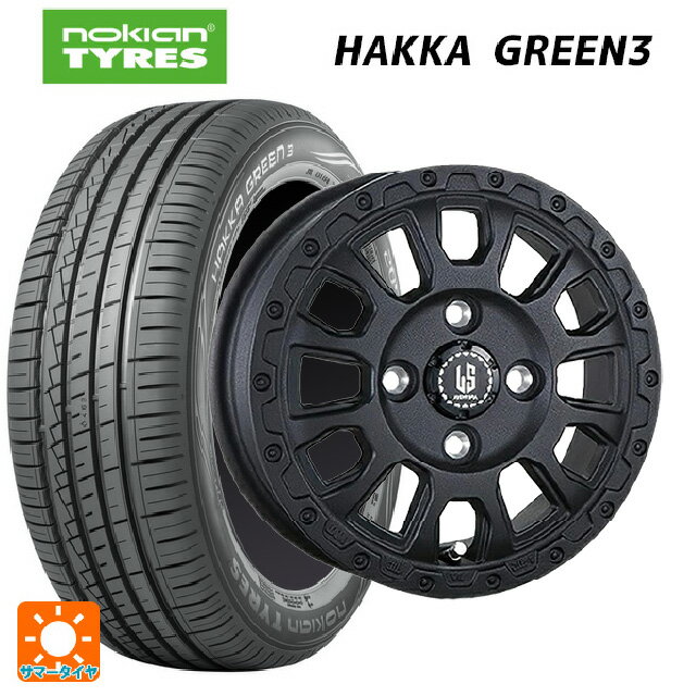 【6/15〜16限定 全品P5倍＆クーポン】165/70R14 81T ノキアン ハッカ グリーン3 阿部商会 ラ・ストラーダ アベンチュラ WB 14-5J 国産車用 サマータイヤホイール4本セット