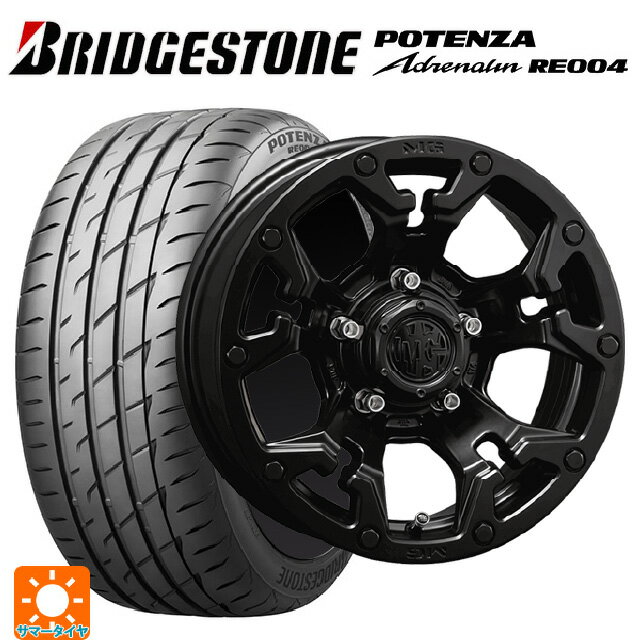 205/55R16 91W ブリヂストン ポテンザ アドレナリン RE004 正規品 クリムソン MG ゴーレム マットブラック 16-7J 国産車用 サマータイヤホイール4本セット
