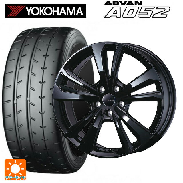 【6/15〜16限定 全品P5倍＆クーポン】ルノー メガーヌ(BBH5/BBM5/KBM5)用 225/45R17 94W XL ヨコハマ アドバン A052 正規品 ティーエーエス スマートライン 365 ブラック 新品サマータイヤホイール 4本セット