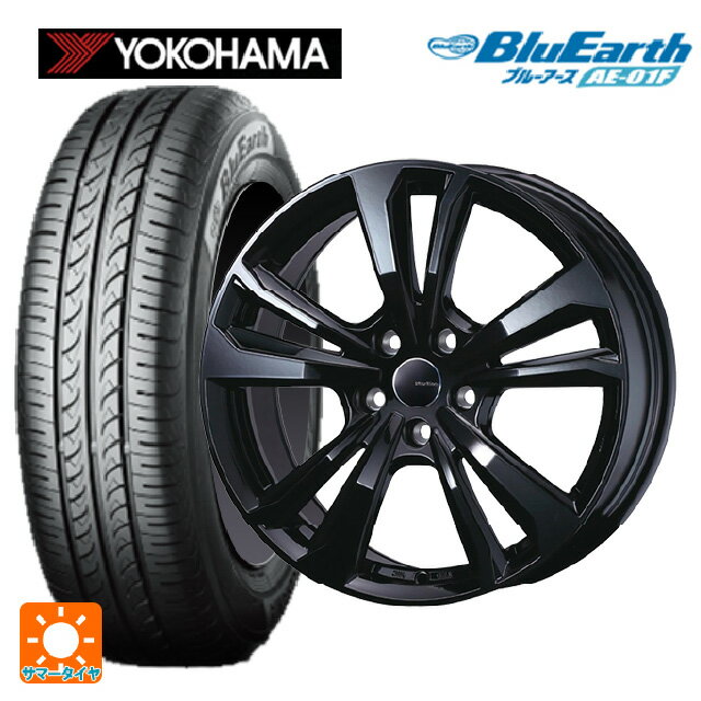【6/11 1:59迄 全品ポイント5倍】ミニ ミニクーパー(電気自動車)(J01)用 195/60R16 89H ヨコハマ ブルーアース AE01F ティーエーエス スマートライン 365 ブラック 新品サマータイヤホイール 4本セット