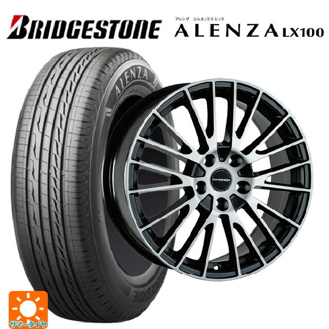 【6/15〜16限定 全品P5倍＆クーポン】ミニ ミニクロスオーバー(F60)用 225/50R18 95V ブリヂストン アレンザLX100 正規品(数量限定) # 阿部商会 ユーロデザイン カルヴァー ガンメタリック＋ポリッシュ 新品サマータイヤホイール 4本セット