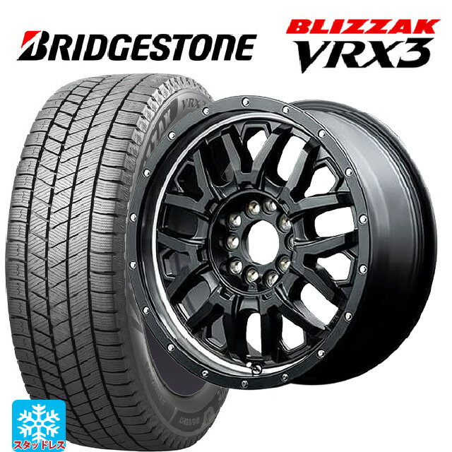 【6/22 20時〜 全品P5倍＆クーポン】205/50R17 93Q XL ブリヂストン ブリザック VRX3 正規品 エムアイディー ナイトロパワー M27 グレネード セミグロスブラック＋リムヴァーティカルポリッシュ 17-7J 国産車用 スタッドレスタイヤホイール4本セット