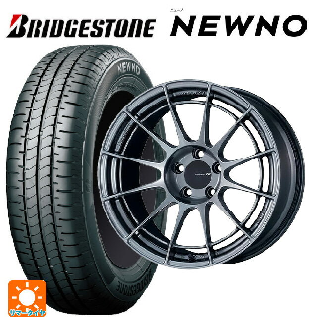 215/45R17 91W XL ブリヂストン ニューノ 正規品 # エンケイ レーシングレボリューション NT03RR ハイパーシルバー 17-7J 国産車用 サマータイヤホイール4本セット