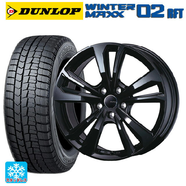 【6/15〜16限定 全品P5倍＆クーポン】ミニ ミニクロスオーバー(F60)用 225/50R18 95Q RFT ダンロップ ウィンターマックス 02(WM02) RFT ティーエーエス スマートライン 365 ブラック 新品スタッドレスタイヤホイール 4本セット