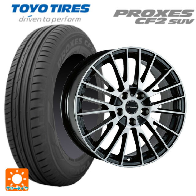 【6/20限定 全品P5倍＆クーポン】ルノー キャプチャー(HJB系)用 215/65R16 98H トーヨー プロクセス CF2 SUV 阿部商会 ユーロデザイン カルヴァー ガンメタリック＋ポリッシュ 新品サマータイヤホイール 4本セット