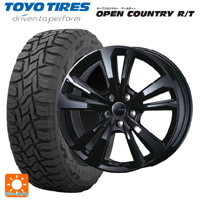 ジープ チェロキー(KL24)用 225/60R17 99Q トーヨー オープンカントリー RT ブラックレター ティーエーエス スマートライン 365 ブラック 新品サマータイヤホイール 4本セット