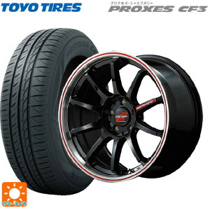 225/40R18 92W トーヨー プロクセス CF3 エムアイディー MIDレーシング R10 クリスタルブラック/リムポリッシュ+レッド 18-7.5J 国産車用 サマータイヤホイール4本セット