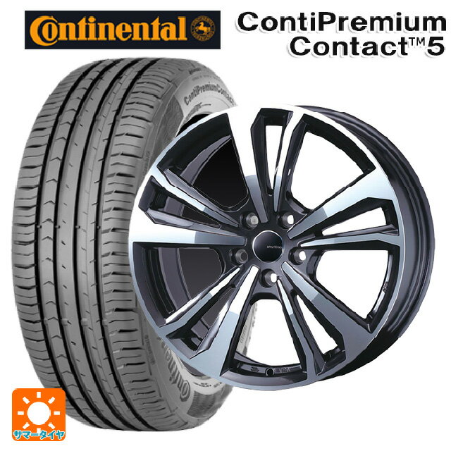 【6/11 1:59迄 全品ポイント5倍】アウディ A1(GBD系)用 195/55R16 91V XL コンチネンタル コンチプレミアムコンタクト 5 正規品 ティーエーエス スマートライン 365 ガンメタリックポリッシュ 新品サマータイヤホイール 4本セット