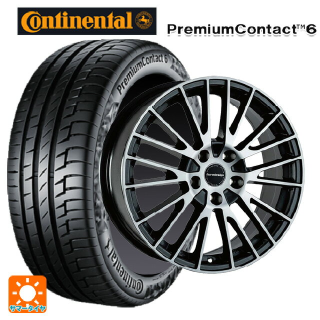 【6/22 20時〜 全品P5倍＆クーポン】アウディ S3 セダン(8V)用 225/40R18 92W XL コンチネンタル プレミアムコンタクト 6 正規品 阿部商会 ユーロデザイン カルヴァー ガンメタリック＋ポリッシュ 新品サマータイヤホイール 4本セット