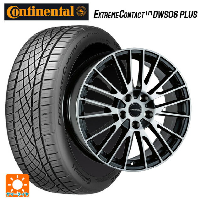 【6/11 1:59迄 全品ポイント5倍】ミニ ミニクロスオーバー(F60)用 225/50R18 95W コンチネンタル エクストリームコンタクト DWS06プラス 正規品 # 阿部商会 ユーロデザイン カルヴァー ガンメタリック＋ポリッシュ 新品サマータイヤホイール 4本セット