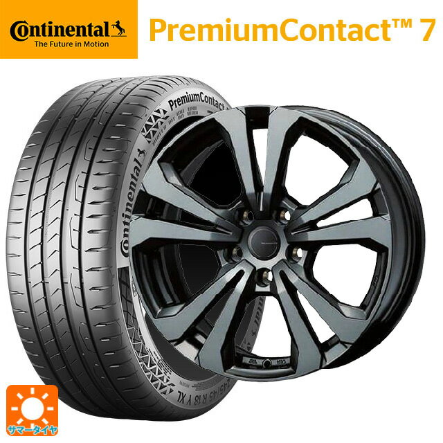 【6/11 1:59迄 全品ポイント5倍】ミニ カントリーマン(U25)用 225/55R18 98V コンチネンタル プレミアムコンタクト 7 正規品 ティーエーエス アドバンスライン SV1 ガンメタリック 新品サマータイヤホイール 4本セット