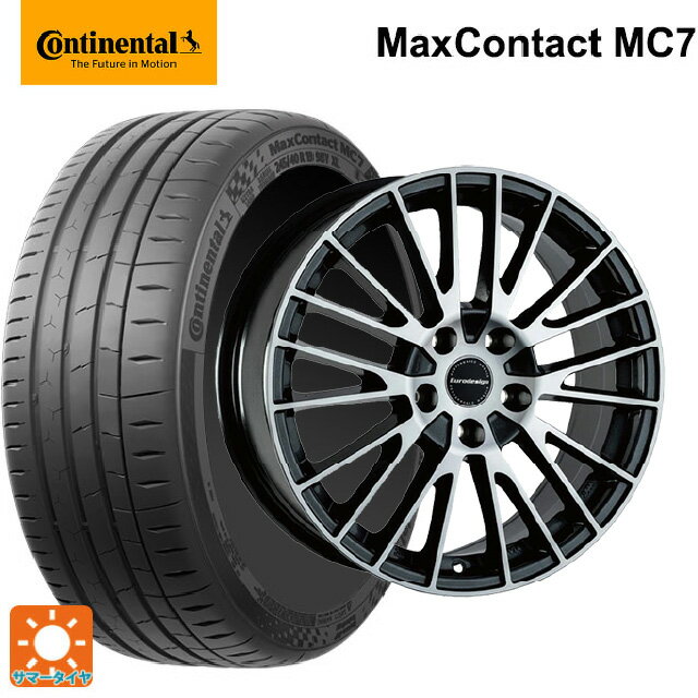 【6/20限定 全品P5倍＆クーポン】ボルボ S90/V90(PB/PD系)用 245/45R18 100Y XL コンチネンタル マックスコンタクト MC7 正規品 阿部商会 ユーロデザイン カルヴァー ガンメタリック＋ポリッシュ 新品サマータイヤホイール 4本セット