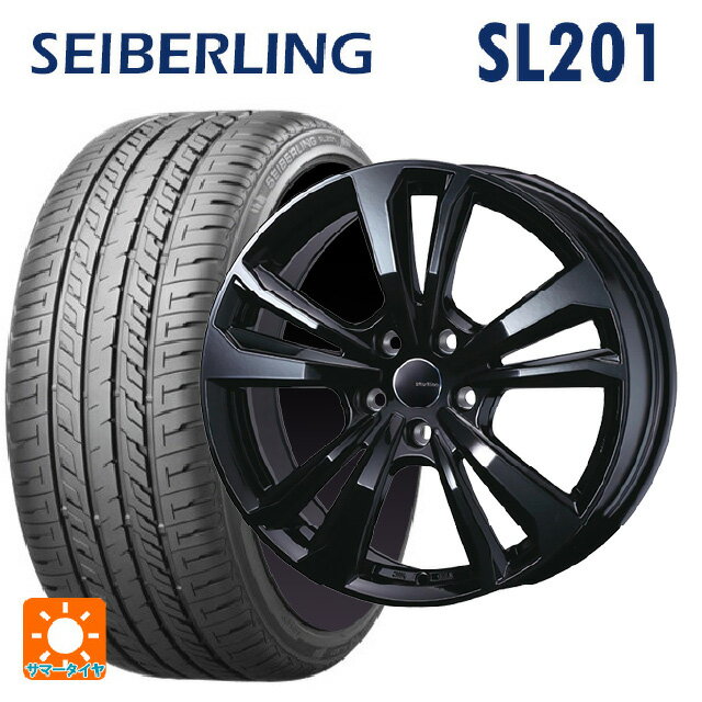 ルノー メガーヌ(BBH5/BBM5/KBM5)用 225/45R17 91W セイバーリング セイバーリング SL201(ブリヂストン工場生産） ティーエーエス スマートライン 365 ブラック 新品サマータイヤホイール 4本セット