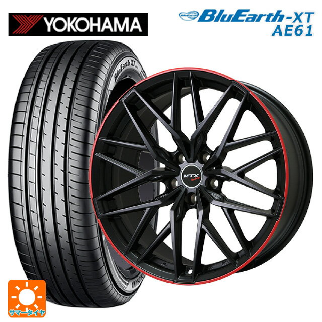 【6/15〜16限定 全品P5倍＆クーポン】ミニ ミニクロスオーバー(F60)用 225/50R18 95V ヨコハマ ブルーアースXT AE61 # ビックウェイ ユーロバーン ニュルブルグ MTX MB/RD 新品サマータイヤホイール 4本セット
