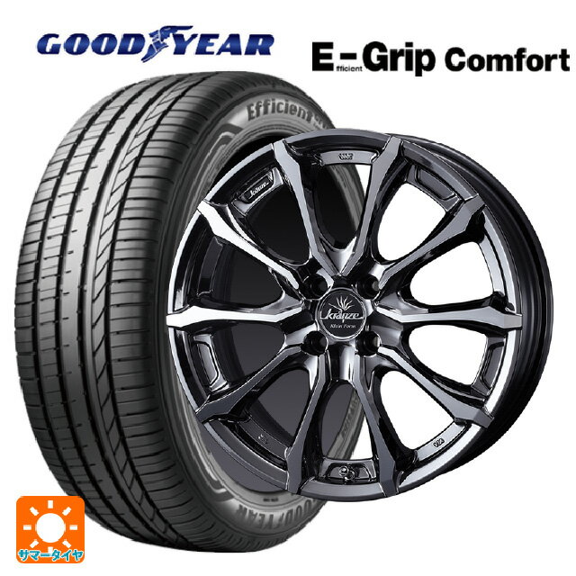 【6/22 20時〜 全品P5倍＆クーポン】165/45R16 74V XL グッドイヤー エフィシェントグリップ コンフォート ウェッズ クレンツェ ヴェルサム 030 エボ SBCポリッシュ 16-5.5J 国産車用 サマータイヤホイール4本セット