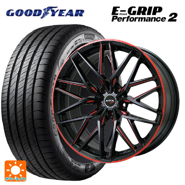 【6/11 1:59迄 全品ポイント5倍】ミニ ミニクロスオーバー(F60)用 225/50R18 99W グッドイヤー エフィシェントグリップ パフォーマンス2 ビックウェイ ユーロバーン ニュルブルグ MTX GB/MRD 新品サマータイヤホイール 4本セット