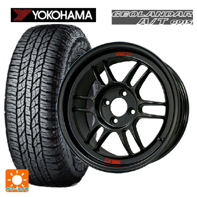 ホンダ ZR-V(RZ4)用 225/55R18 98H ヨコハマ ジオランダー A/T G015 ブラックレター 正規品 エンケイ レーシング RPF1 マットブラック 新品サマータイヤホイール 4本セット