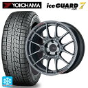 トヨタ GRカローラ(4BA-GZEA14H)用 255/35R18 90Q ヨコハマ アイスガード7(IG70) エンケイ レーシング GTC02 ハイパーシルバー 新品スタッドレスタイヤホイール 4本セット(2)