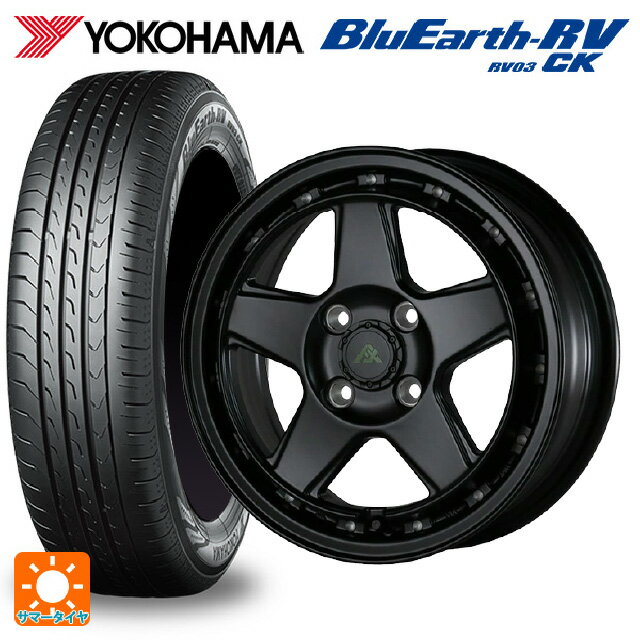 【6/15〜16限定 全品P5倍＆クーポン】165/65R14 79S ヨコハマ ブルーアース RV03CK # ドゥオール フェニーチェ XC5 マットブラックミルド 14-5J 国産車用 サマータイヤホイール4本セット