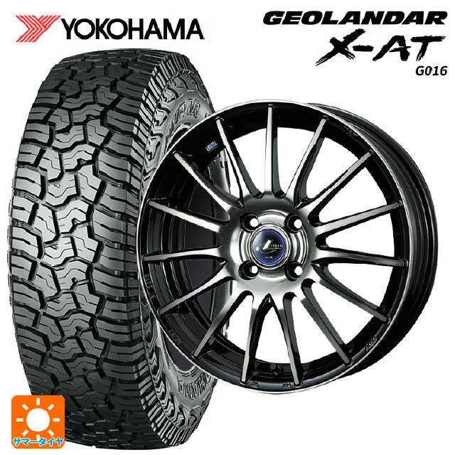 ミツビシ デリカミニ(4WD車)(B3系)用 165/60R15 77H ヨコハマ ジオランダー X-AT G016 ブラックレター 正規品 # ウェッズ レオニス ナヴィア05 BPB 新品サマータイヤホイール 4本セット