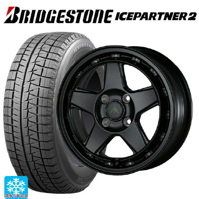 【6/15〜16限定 全品P5倍＆クーポン】185/70R14 88Q ブリヂストン アイスパートナー2 正規品 ドゥオール フェニーチェ XC5 マットブラックミルド 14-5J 国産車用 スタッドレスタイヤホイール4本セット