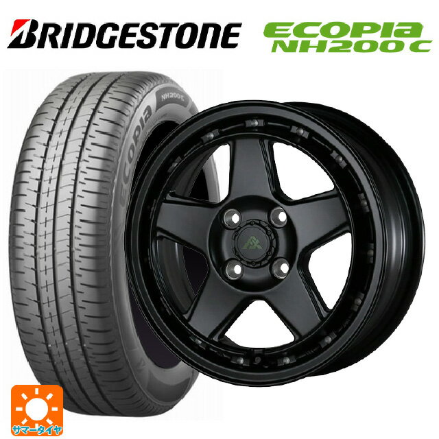 【6/15〜16限定 全品P5倍＆クーポン】165/55R15 75V ブリヂストン エコピア NH200C(数量限定) 正規品 # ドゥオール フェニーチェ XC5 マットブラックミルド 15-5J 国産車用 サマータイヤホイール4本セット
