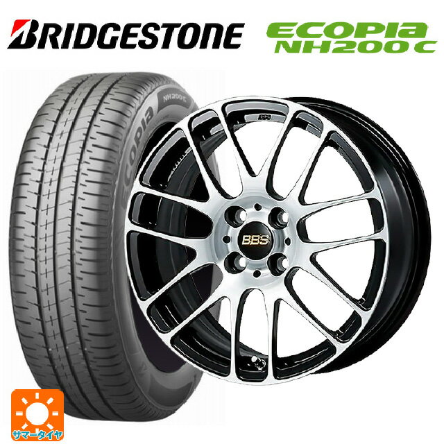 【6/22 20時〜 全品P5倍＆クーポン】185/55R16 83V ブリヂストン エコピア NH200C 正規品 # BBS RE-L2 BKD 16-6J 国産車用 サマータイヤホイール4本セット