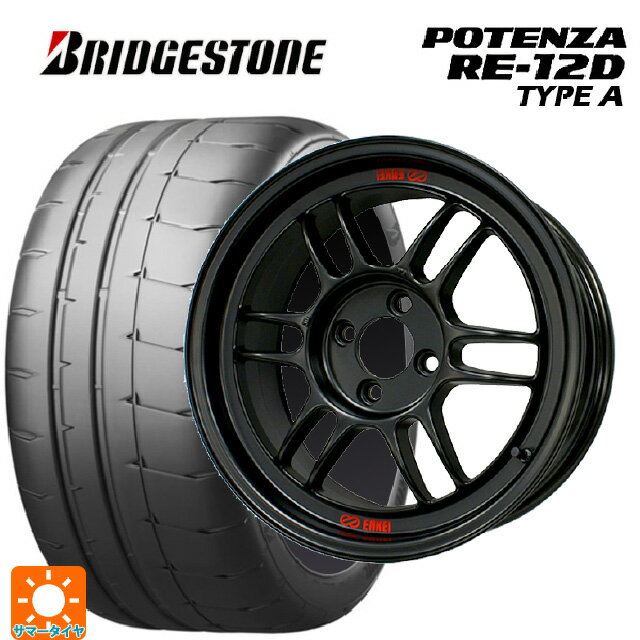 【6/22 20時〜 全品P5倍＆クーポン】245/40R18 97W XL ブリヂストン ポテンザ RE12D タイプA 正規品 エンケイ レーシング RPF1 マットブラック 18-8.5J 国産車用 サマータイヤホイール4本セット