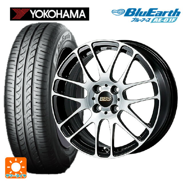 195/65R15 91H ヨコハマ ブルーアース AE01F BBS RE-L2 BKD 15-6J 国産車用 サマータイヤホイール4本セット