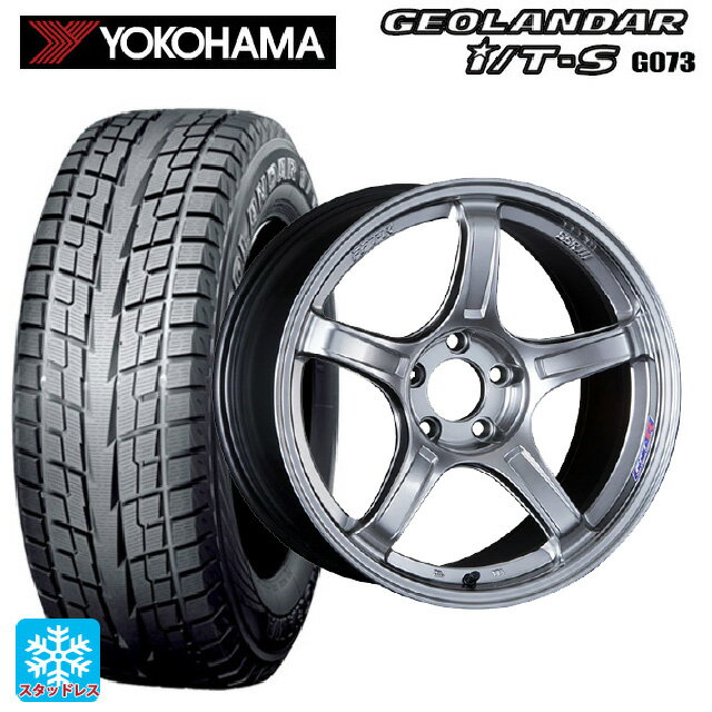 【6/22 20時〜 全品P5倍＆クーポン】215/60R17 96Q ヨコハマ ジオランダー ITS G073 正規品 タナベ SSR GT X03 クロムシルバー 17-7J 国産車用 スタッドレスタイヤホイール4本セット