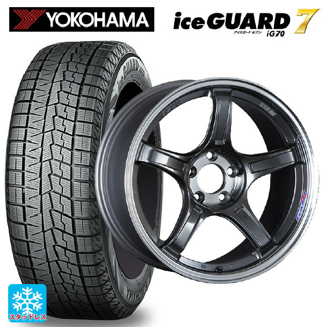 【6/11 1:59迄 全品ポイント5倍】2024年製 215/60R17 96Q ヨコハマ アイスガード7(IG70) タナベ SSR GT X03 マシンドグラファイトガンメタ＋スモーククリア 17-7J 国産車用 スタッドレスタイヤホイール4本セット