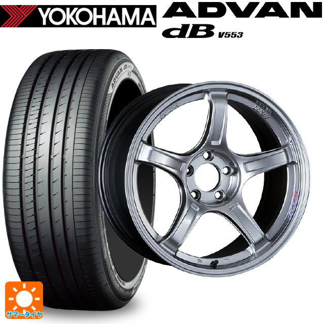 【6/11 1:59迄 全品ポイント5倍】215/45R18 93W XL ヨコハマ アドバンデシベル V553 正規品 タナベ SSR GT X03 クロムシルバー 18-7.5J 国産車用 サマータイヤホイール4本セット