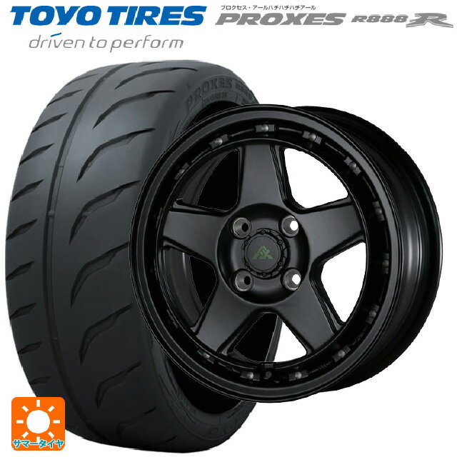 【6/22 20時〜 全品P5倍＆クーポン】195/55R15 89V XL トーヨー プロクセス R888R ドゥオール フェニーチェ XC5 マットブラックミルド 15-6J 国産車用 サマータイヤホイール4本セット