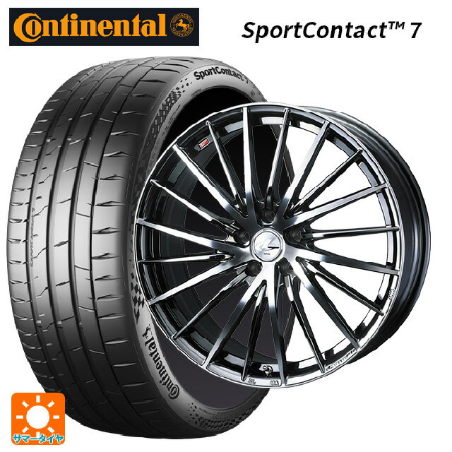 【6/4 20時〜 最大3万円OFFクーポン】225/40R19 93Y XL コンチネンタル スポーツコンタクト 7 正規品 ウェッズ レオニス FR ブラックメタルコートミラーカット 19-8J 国産車用 サマータイヤホイール4本セット