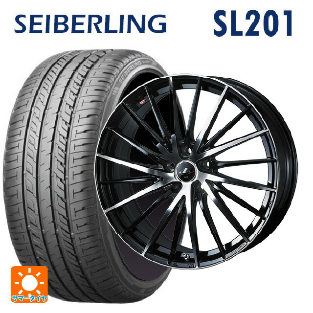 【6/4 20時〜 最大3万円OFFクーポン】225/35R19 88W XL セイバーリング セイバーリング SL201(ブリヂストン工場生産） ウェッズ レオニス FR パールブラックミラーカット 19-8J 国産車用 サマータイヤホイール4本セット