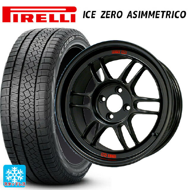 225/45R18 95H XL ピレリ アイスゼロ アシンメトリコ 正規品 エンケイ レーシング RPF1 マットブラック 18-7.5J 国産車用 スタッドレスタイヤホイール4本セット