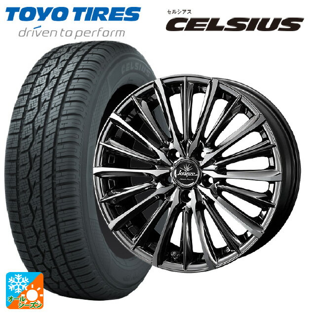 スバル レガシィアウトバック(BS系)用 225/55R18 102V トーヨー セルシアス ウェッズ クレンツェ ヴィルハーム 225エボ SBCポリッシュ 新品オールシーズンタイヤホイール 4本セット